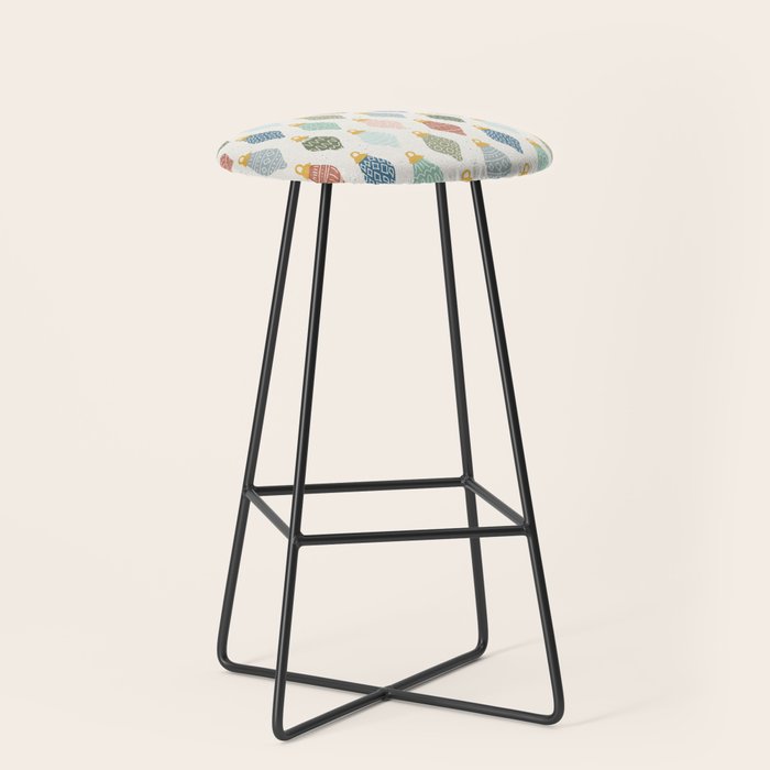 Boho Ornaments . Multicolor Stool Gallery Image 1