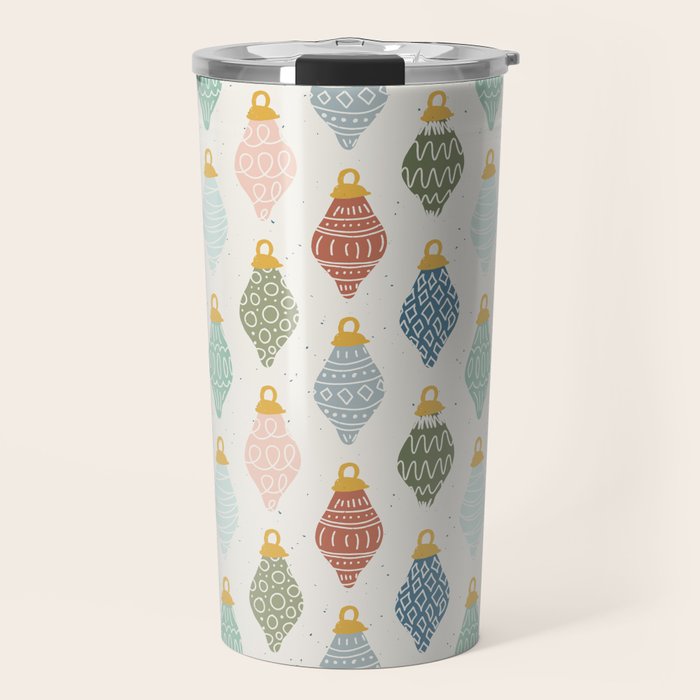 Boho Ornaments . Multicolor Travel Mug Gallery Image 1