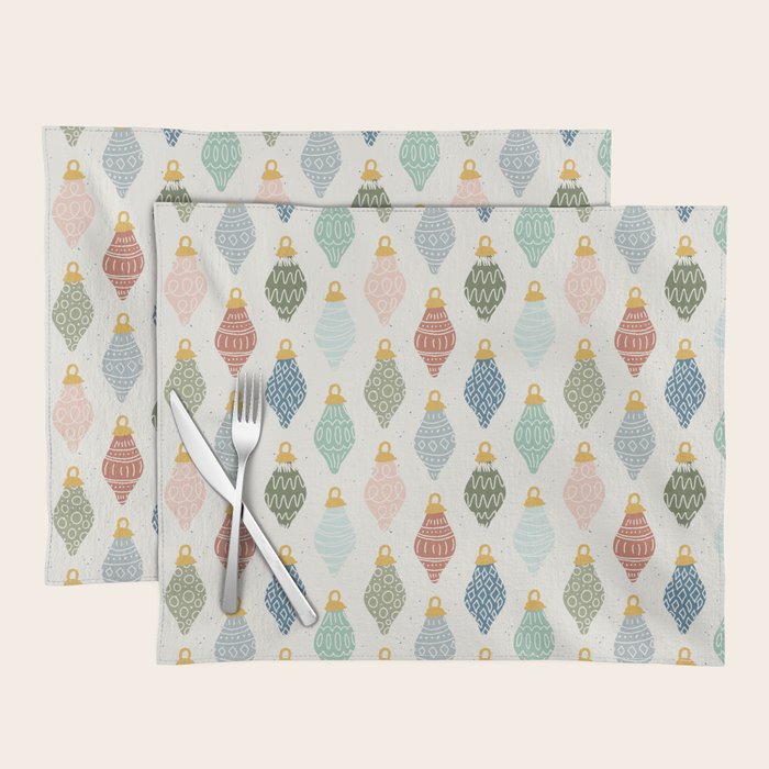 Boho Ornaments . Multicolor Placemat Gallery Image 1