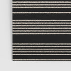 Organic Stripes - Minimalist Textured Line Pattern in Almond Cream and Black Poster Gallery Image 3