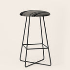 Organic Stripes - Minimalist Textured Line Pattern in Almond Cream and Black Stool Gallery Image 1