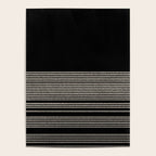 Organic Stripes - Minimalist Textured Line Pattern in Almond Cream and Black Poster Gallery Image 4