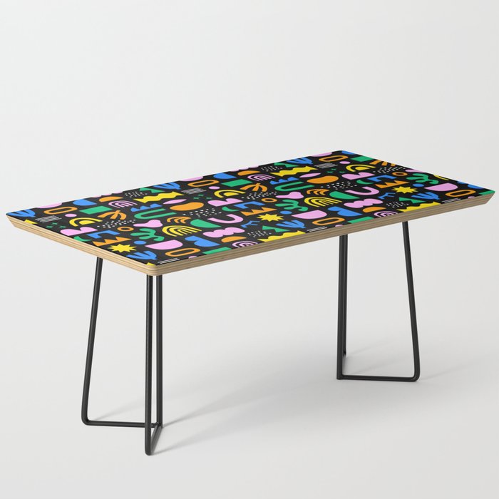 Fun colorful abstract summer shape pattern Coffee Table Gallery Image 1
