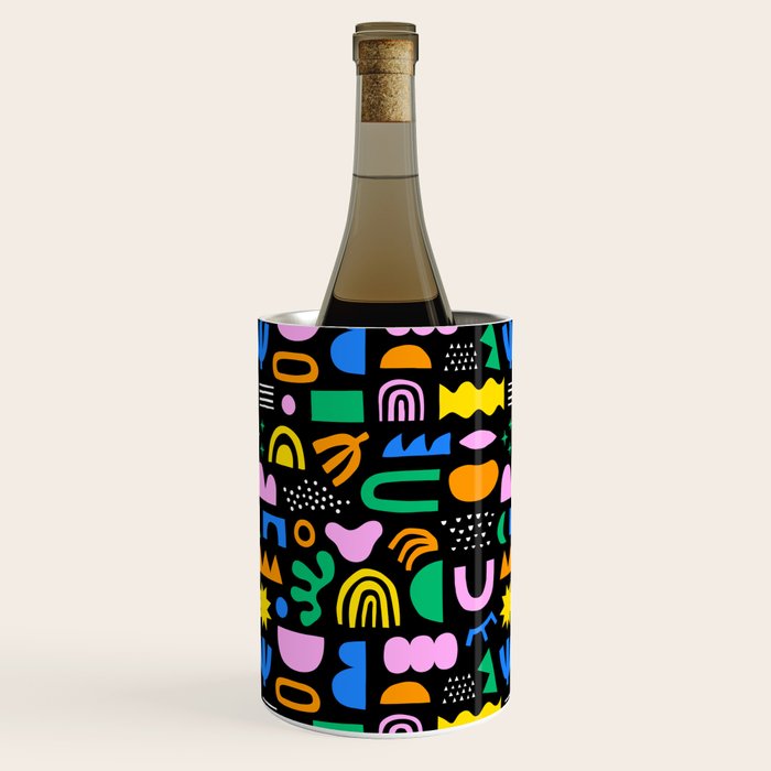Fun colorful abstract summer shape pattern Wine Chiller Gallery Image 2