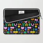 Fun colorful abstract summer shape pattern Laptop Sleeve Gallery Image 2