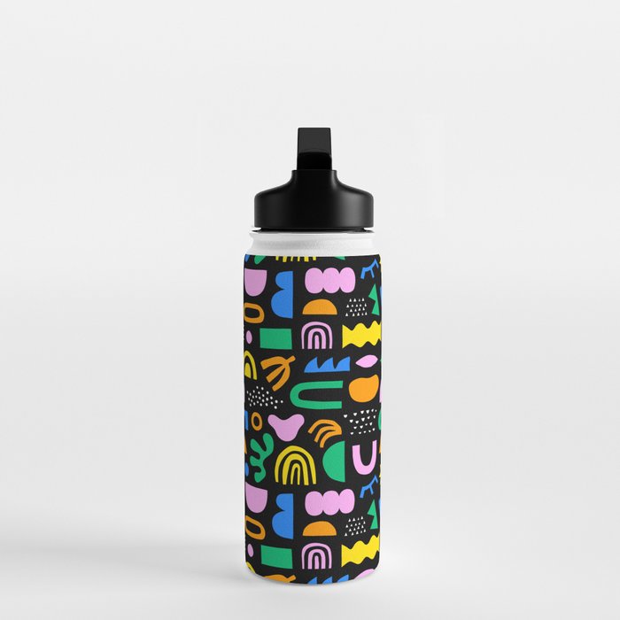 Fun colorful abstract summer shape pattern Water Bottle Gallery Image 3