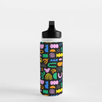 Fun colorful abstract summer shape pattern Water Bottle Gallery Image 3