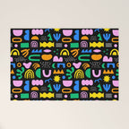 Fun colorful abstract summer shape pattern Welcome Mat Gallery Image 1