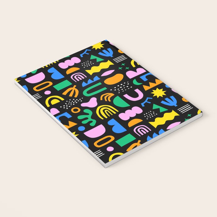 Fun colorful abstract summer shape pattern Notebook Gallery Image 3