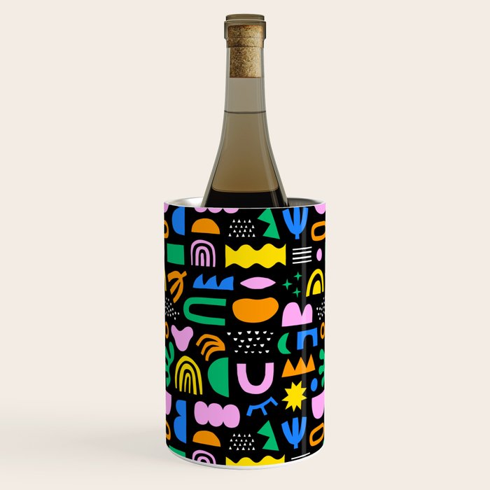 Fun colorful abstract summer shape pattern Wine Chiller Gallery Image 3