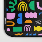 Fun colorful abstract summer shape pattern Laptop Sleeve Gallery Image 3