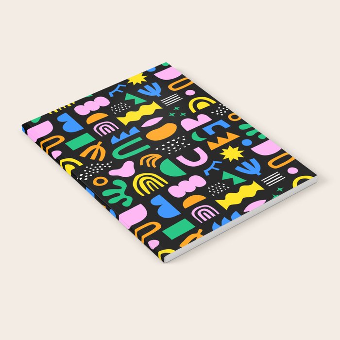 Fun colorful abstract summer shape pattern Notebook Gallery Image 1