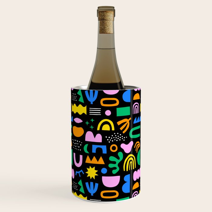 Fun colorful abstract summer shape pattern Wine Chiller Gallery Image 1