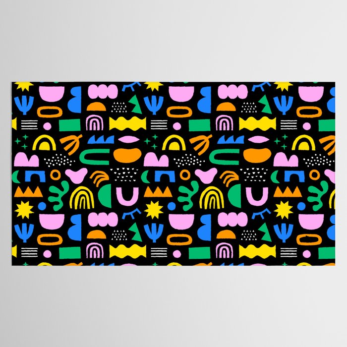 Fun colorful abstract summer shape pattern Tablecloth Gallery Image 2