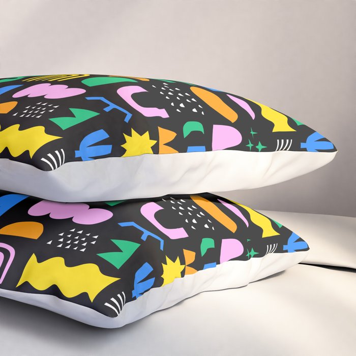 Fun colorful abstract summer shape pattern Pillow Sham Gallery Image 3