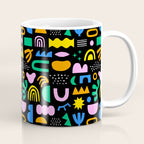 Fun colorful abstract summer shape pattern Coffee Mug Gallery Image 1