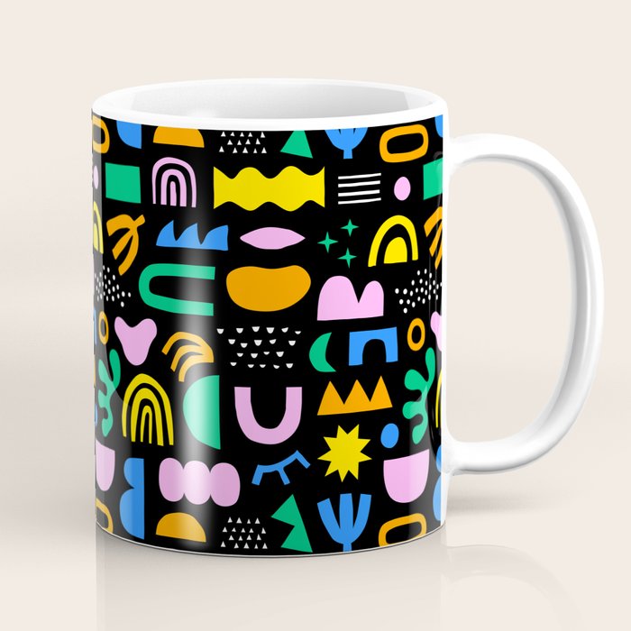 Fun colorful abstract summer shape pattern Coffee Mug Gallery Image 1