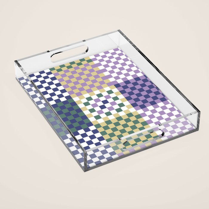 Bold colors block grid C Acrylic Tray Gallery Image 1