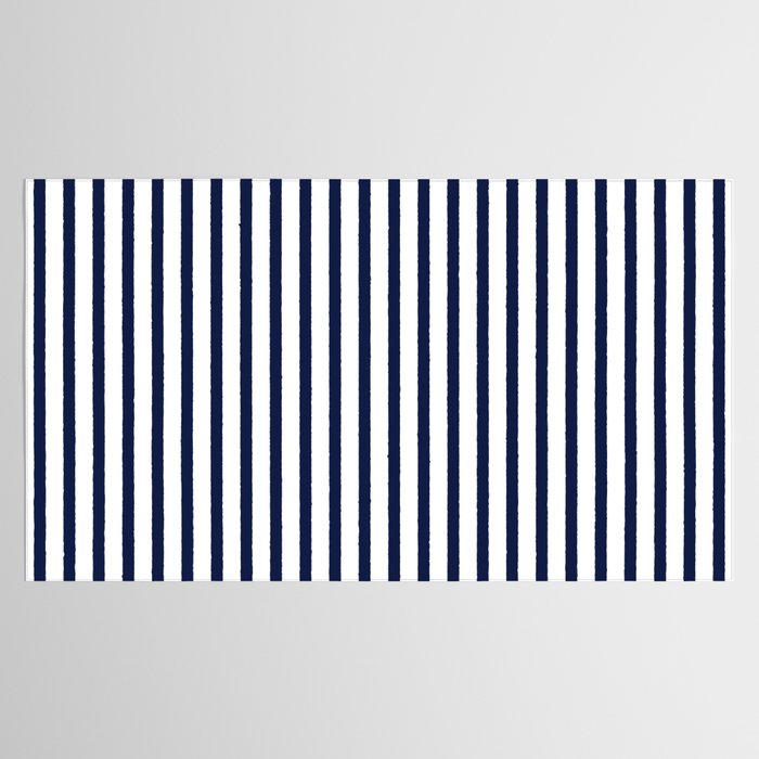 Navy Blue Candy Breton Nautical Stripe Lines Minimalist Stripes Line Drawing Tablecloth Gallery Image 2