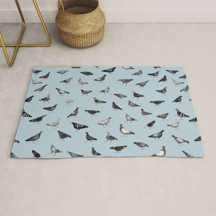 Pigeons Doing Pigeon Things Rug Gallery Image 1