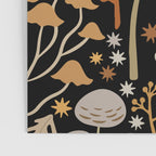 Forest Floor, Mushroom Art on Black Poster Gallery Image 3