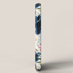 Burgundy Navy Floral Watercolor Pattern A OS iPhone Case Gallery Image 2