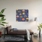 Exotic School Of Reef Fish Wood Wall Art Gallery Image 2
