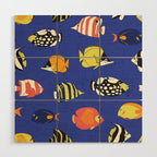 Exotic School Of Reef Fish Wood Wall Art Gallery Image 1