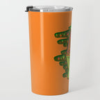 Lit lava lamp in orange in 3D Travel Mug Gallery Image 3