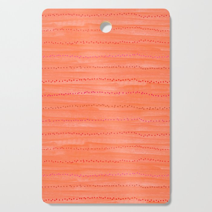 Minimal Doodle Dots in Chili Red Cutting Board Gallery Image 1