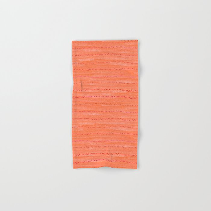 Minimal Doodle Dots in Chili Red Bath Towel Gallery Image 1
