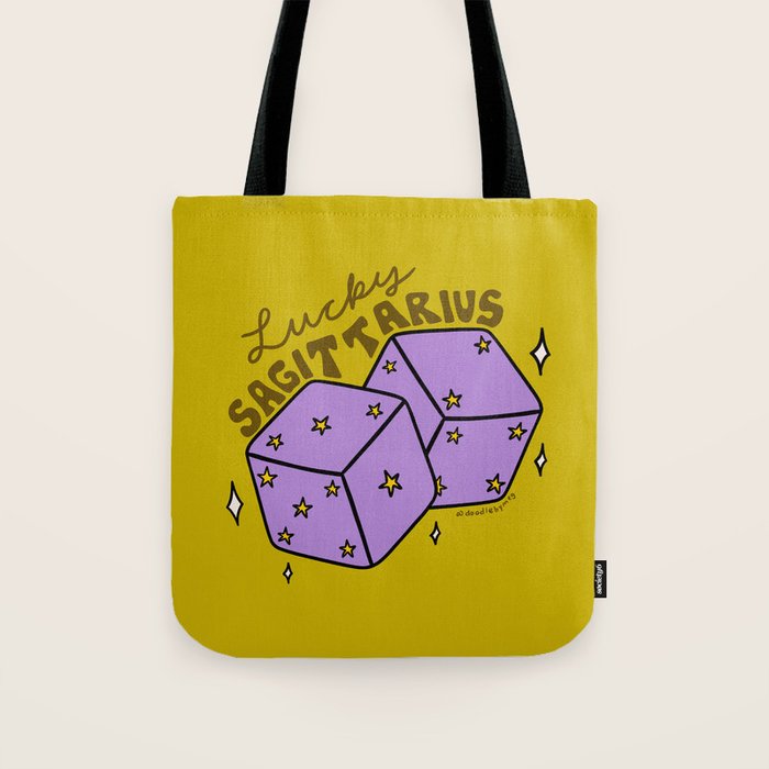 Sagittarius Dice Tote Bag Gallery Image 1