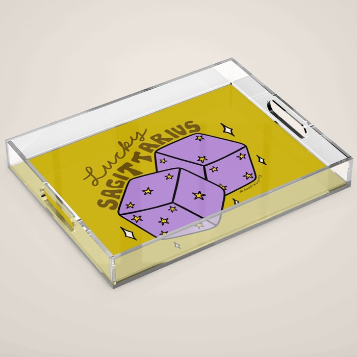 Sagittarius Dice Acrylic Tray Gallery Image 1