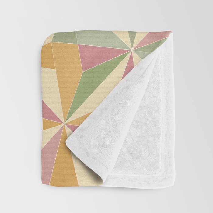 Kaleidoscope Tile Pattern XIII Neutral Earthy Pastel Throw Blanket Gallery Image 3