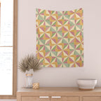 Kaleidoscope Tile Pattern XIII Neutral Earthy Pastel Wall Tapestry Gallery Image 2