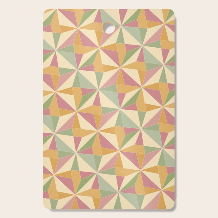 Kaleidoscope Tile Pattern XIII Neutral Earthy Pastel Cutting Board Gallery Image 1