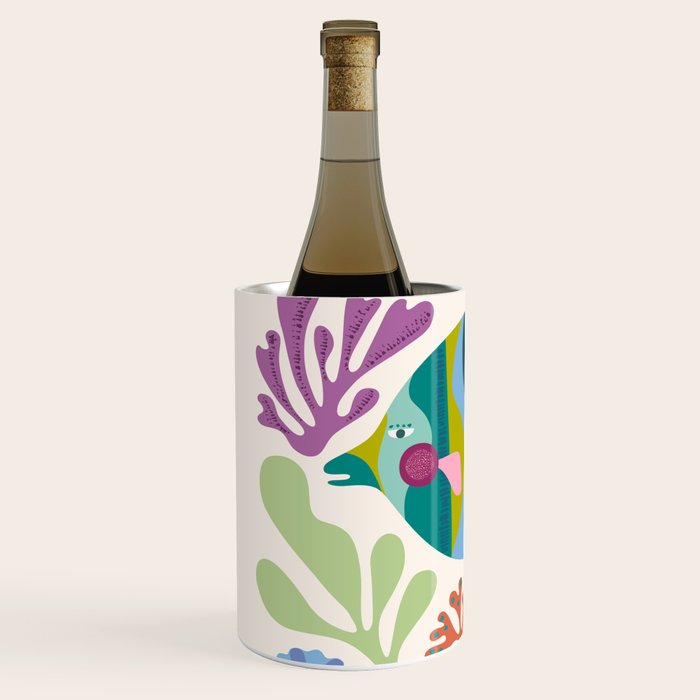 Tropical Fish and Coral Pattern Wine Chiller Gallery Image 2