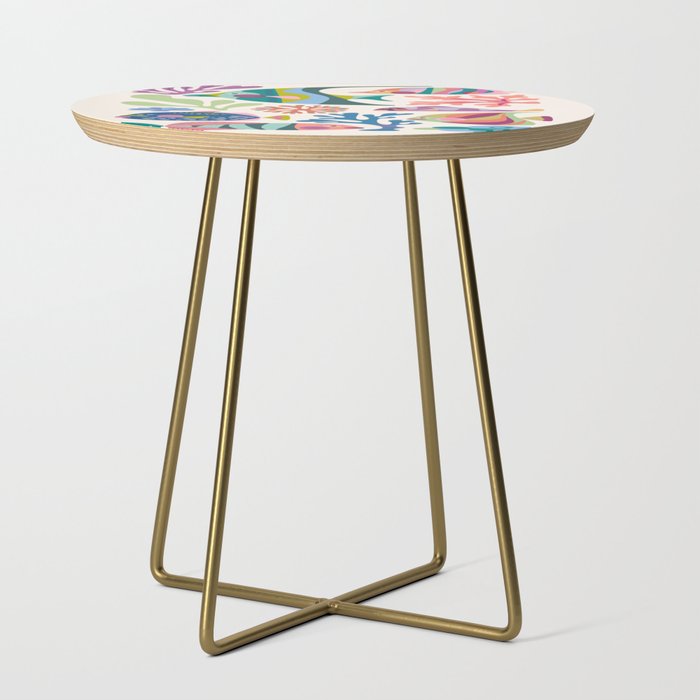 Tropical Fish and Coral Pattern Side Table Gallery Image 1