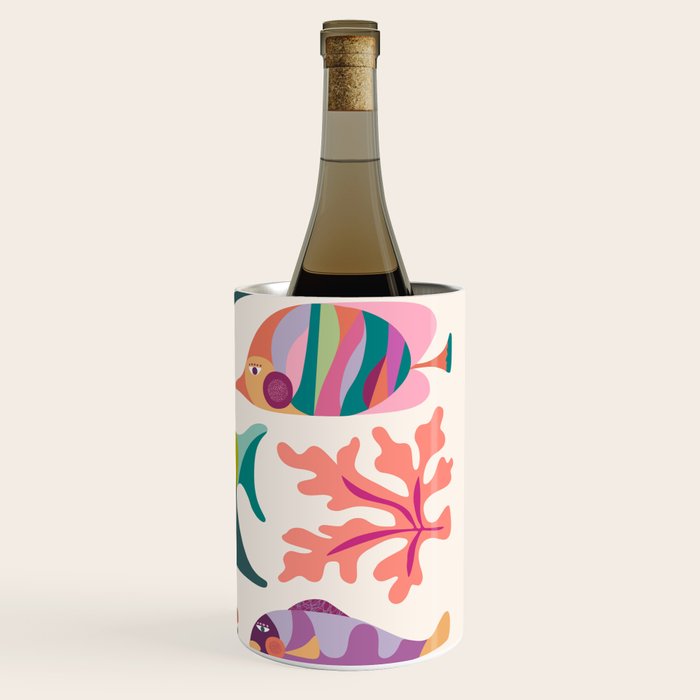Tropical Fish and Coral Pattern Wine Chiller Gallery Image 3