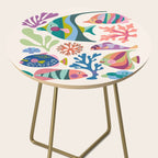 Tropical Fish and Coral Pattern Side Table Gallery Image 2