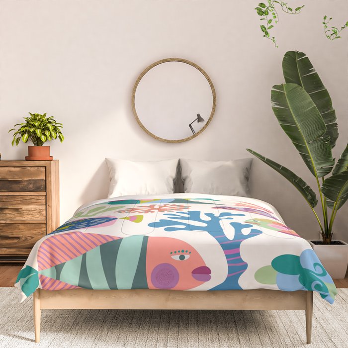 Tropical Fish and Coral Pattern Comforter Gallery Image 3