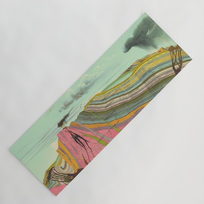 Landscape Painting, Cool Designs, Trippy Art, Mountain Painting, Scientific Poster - Geology Yoga Mat Gallery Image 1