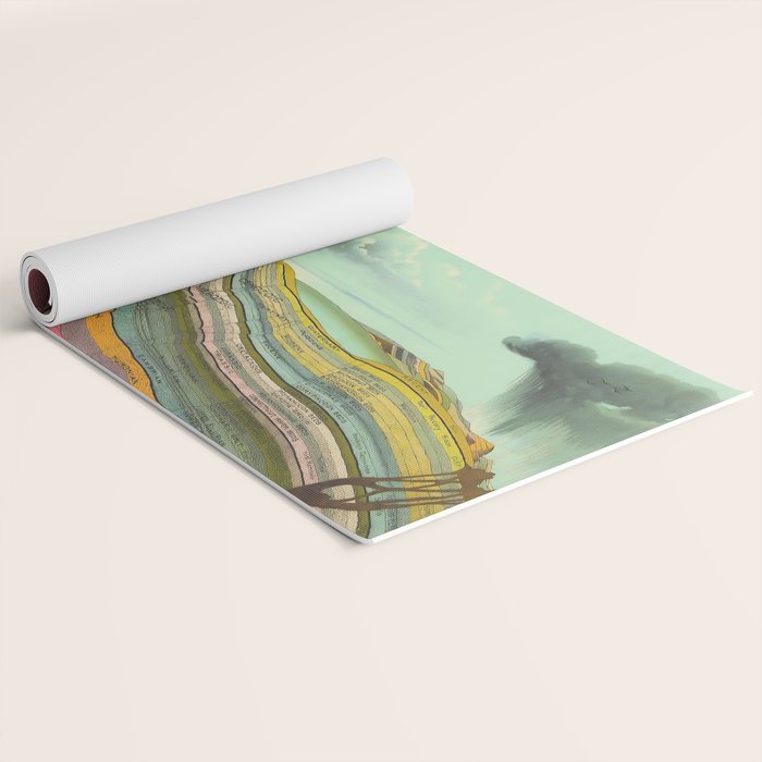 Landscape Painting, Cool Designs, Trippy Art, Mountain Painting, Scientific Poster - Geology Yoga Mat Gallery Image 2