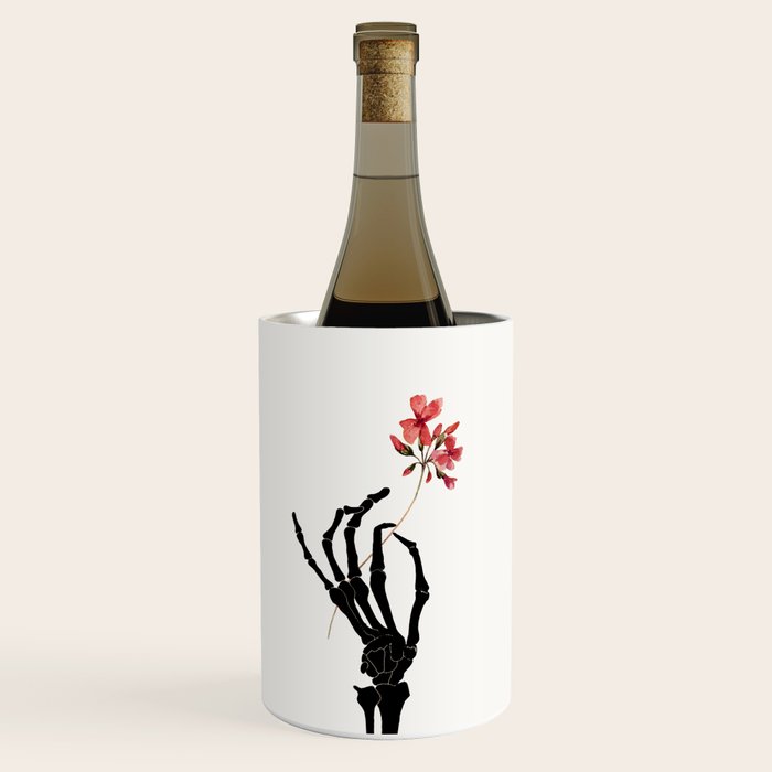 Skeleton Hand with Flower Wine Chiller Gallery Image 1