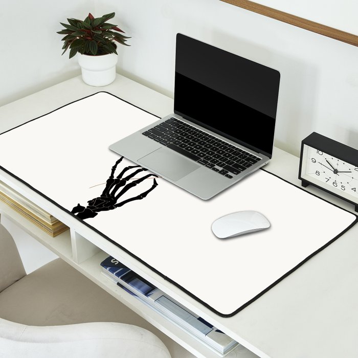 Skeleton Hand with Flower Desk Mat Gallery Image 2