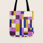 Abstract quilt, purple Tote Bag Gallery Image 1