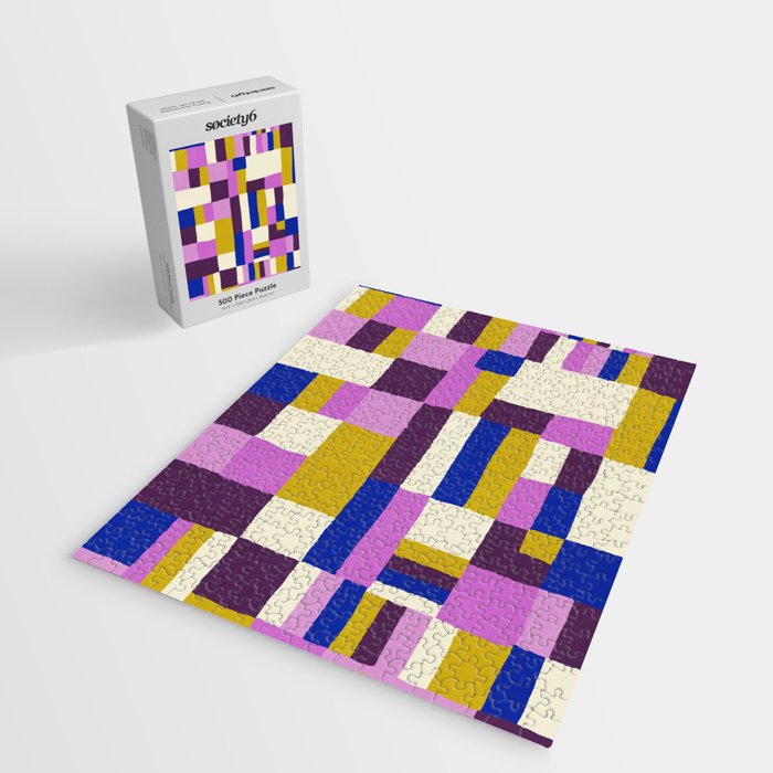 Abstract quilt, purple Jigsaw Puzzle Gallery Image 2