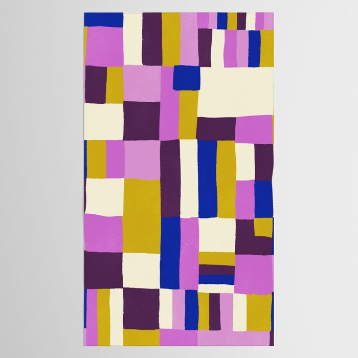 Abstract quilt, purple Tablecloth Gallery Image 2