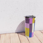 Abstract quilt, purple Travel Mug Gallery Image 4
