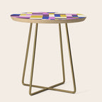 Abstract quilt, purple Side Table Gallery Image 1
